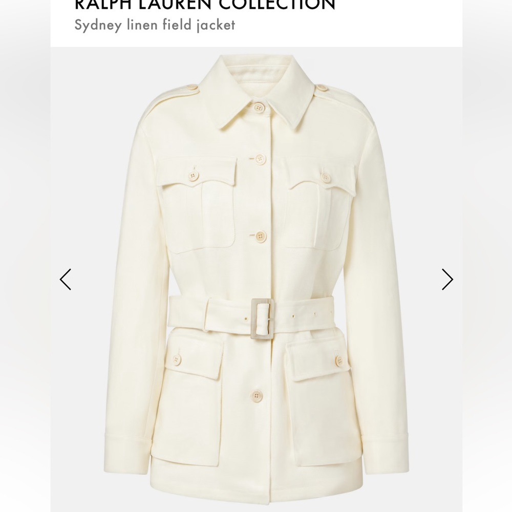 Ralph Lauren Collection Sydney Linen Basket-Weave
Field Jacket Size Large‎ 2025